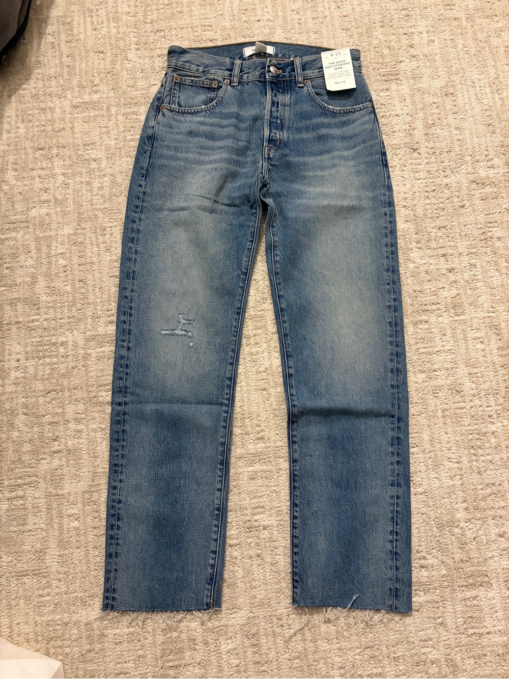 Madewell The Dean Airy Easy Straight Leg Jeans Size 25 BNWT